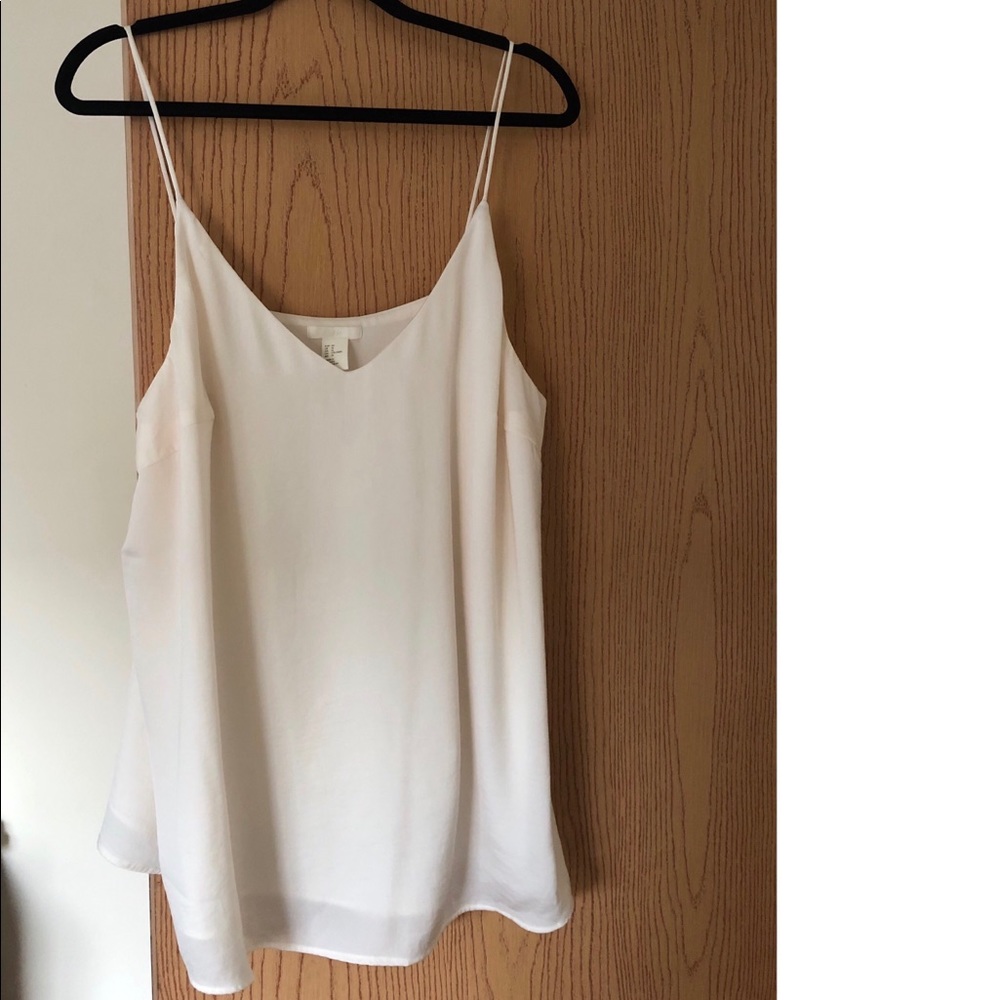 Cream, silk H&M tank top
